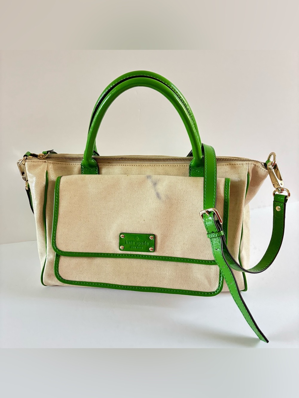 Kate Spade Coated Canvas Satchel Crossbody Bag Totes